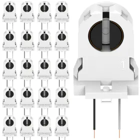 JK172-T8-20 JACKYLED Screw Lamp Holder Wires Shunted