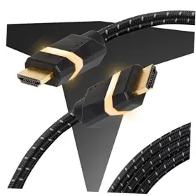60866 JASCO PRODUCTS Hdmi Cable Braided Cord Amber Led Light