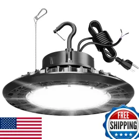 Jc-lgl B0bm4jchgr Jc-lgl Ufo Led High Bay Light 36000lm 1000w Mh/hps Eqv. Dimmable 6 Cable Us
