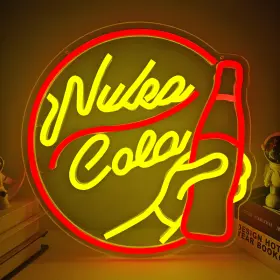 Jianjung B0dmdwm2th Nuka Cola Neon Signs Game Led For Wall Decor Dimmable Light