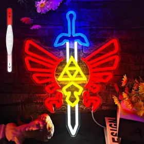 B0CGRJYZ9M JIARODEY Sword Neon Sign Gamer Wall Gaming Loz