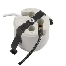 Jnxqwe Jy-2605 U-clip Snap-in Med. Base Socket Medium Keyless White