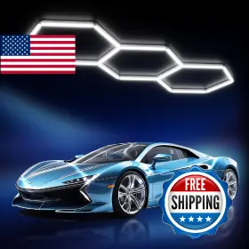 B0DQ7MJVVV JTT Hexagon Garage Lights Led Grids Ultra Bright