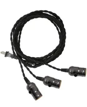 E27B005-B K-JINGKELAI Triple Light Socket Pendant Cord Plug