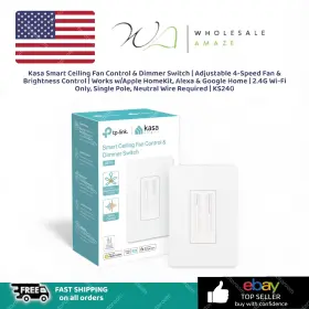EZ6204549 KASA SMART Ceiling Fan Control Dimmer Switch