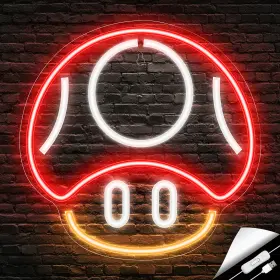 B09SZD2T3K KAVAAS Gaming Mushroom Neon Sign Game Cave Kids