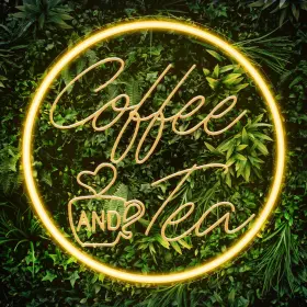 B0D37DJKK6 KAVAAS Coffee Tea Neon Sign Carved Led Cafe Bar