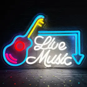 B0DJ743R4D KEELLO Music Neon Sign Led Wall Cave Light Up
