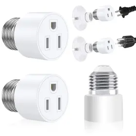 768274331274 KELLAROSSES Pack Prong Light Socket Plug Adapter