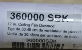 360000SBK KICHLER Ceiling Fan Downrod Pack #3