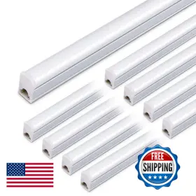 Kihung B086x1vyjx 8 Pack Led T5 3ft Tube Light Fixture 15w 1800lm 6500k 3 Foot Linkable