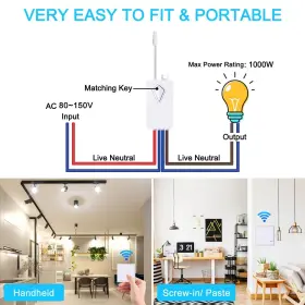 KS-SW1-1REV-110SET KINGSALE4U Wireless Wall Light Switch #3