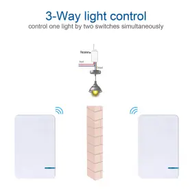 KS-2SW1S-1REV KINGSL Light Switch Receiver Wireless Panel Kit #2