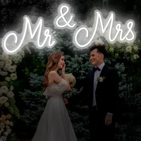 B0CWLFT1RG KITTMIP Mr Neon Sign Led Wedding Backdrop Wall