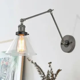 752574985558 LALUZ Swing Arm Light Glass Plug Wall