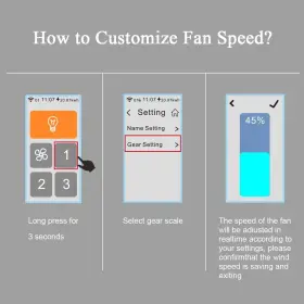 L9-HF LANBON Lcd Smart Ceiling Fan Light Switch #2