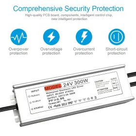 24V-300W LEDLIGHTSWORLD Waterproof Power Supply Ac Volt Led #3