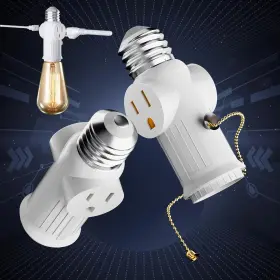FBA-E26 LETACLANIC Prong Light Socket Outlet Plug Adapter