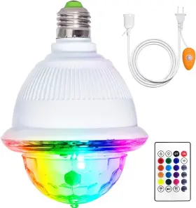 Lt-djdus LETOUR Disco Ball Light Remote Control Screw Socket