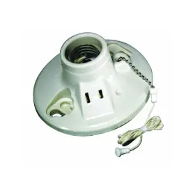 078477819012 LEVITON Glazed Porcelain Outlet Box Mount Pul