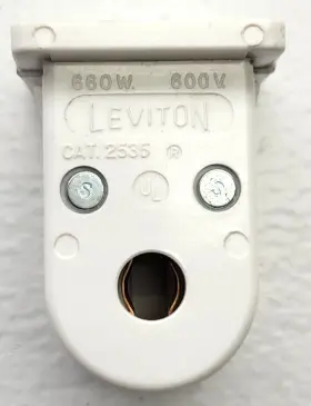2535 LEVITON Fluorescent Lampholder Socket Stationary End