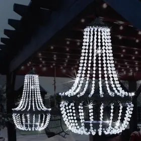 B0DLNG6SP9 LEWIS WAYNE Solar Chandelier Lights Acrylic