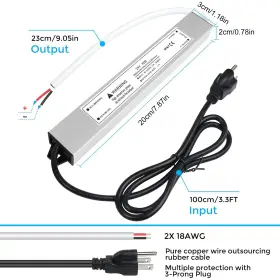 713440917936 LIGHTINGWILL Led Driver Watts Waterproof Power #3