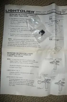 6330 LIGHTOLIER Lytespan Track Light Nos #3
