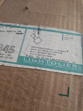 6345 LIGHTOLIER Cylinder Track Lights Nos #3