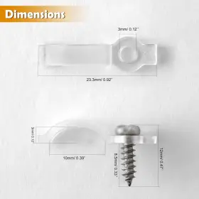 43181-84904 LILYHOME Pack Strip Light Mounting Brackets Clips #2