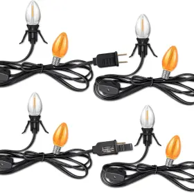 445028199108 LILYHOME Cord Light Bulbs Pumpkin Clip Socket