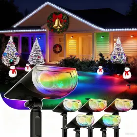 B094V9FFGD LINKIND Christmas Solar Lights Starrays Led Garden