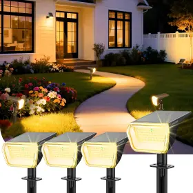 B0CPFBNLNL LINKIND Solar Spot Lights Pack Leds Waterproof
