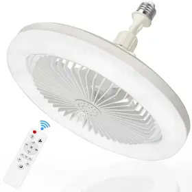 783798488358 LITTARBY Socket Fan Light Remote Control Led