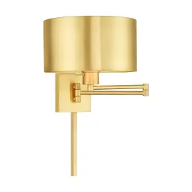 847284058408 LIVEX LIGHTING Drum Shade Swing Arm Wall Lamp #2