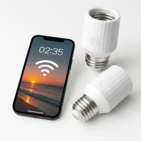 BA202W LORATAP Smart Wi Fi Light Bulb Socket Adapter Voice