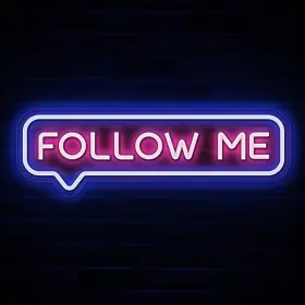 B09MLHDMCY LUMOONOSITY Follow Me Neon Sign Usb Led Light