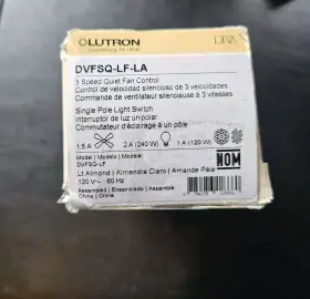 Dvfsq-f-la LUTRON Fan Light Control Single Pole #2