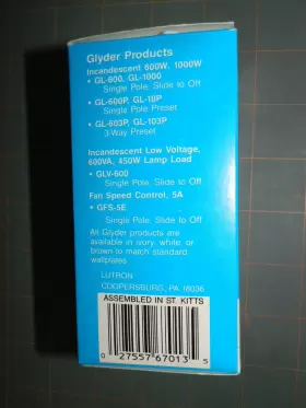 GL-603P-WH LUTRON Linear Slide Dimmer Switch #3