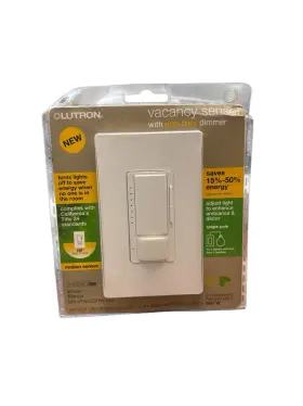 MS-VP600GHW-WH LUTRON Vacancy Sensor Eco Dimmer