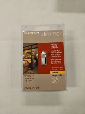 TG10PH LUTRON Tg Single Pole Toggler Dimmer Switch Halogen