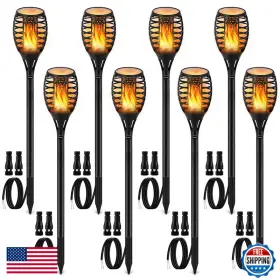 Luye B087cnckf1 Voltage Torch Landscape Lights Wired Flickering Flames Torches Pathway