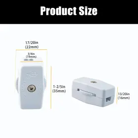711181990645 LYGCHII Inline Cord Switch Rotary Office Family #2