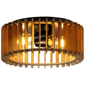 B0FHK8DR4X LZGLYPTICS Wood Flush Mount Ceiling Light