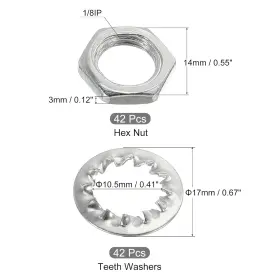 MEA220124EE0311 MECCANIXITY Lamp Pipe Lock Nuts Washers Kit #2