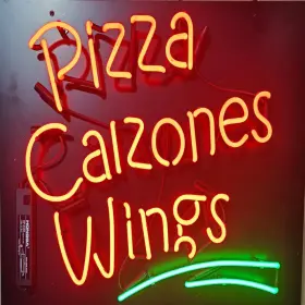 Meili B0c6kqtf2h Neon Sign For Business Compatible Pizza Calzones Wingscustom