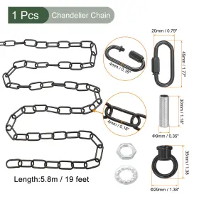 786527331673 METALLIXITY Lighting Chain Link Chandelier Lock #2