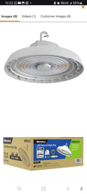 HBRC2L3 METALUX Round High Bay Integrated Led Light
