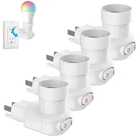 762736531516 MIKWOAB Pack Plug Light Socket Bulb Adapter