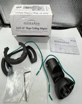 A245-SI MINKAAIRE Loped Ceiling Adapter Smoked Iron Lighting